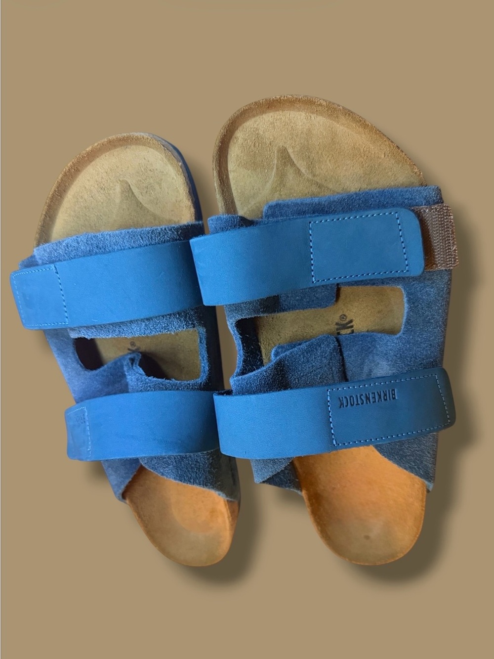 New! Birkenstock Blue Suede Two-Strap Sandals (44) (285) (US11) (No Box) - Picture 3 of 10
